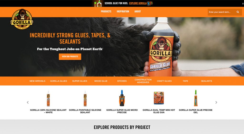 Gorilla Glue website