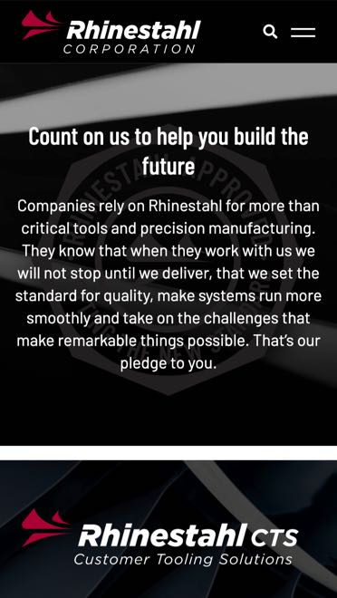 Rhinestahl mobile website